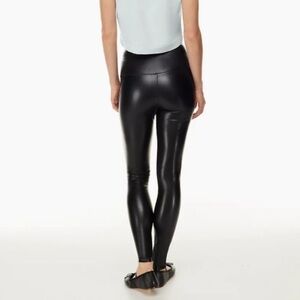 SzS Wilfred Free Daria Faux Vegan Leather High Rise Black Leggings.